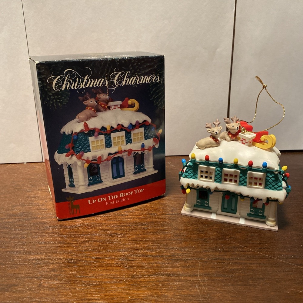 Christmas Charmers 1991 UP ON THE ROOF‎ TOP 1st Edition #1 REINDEER